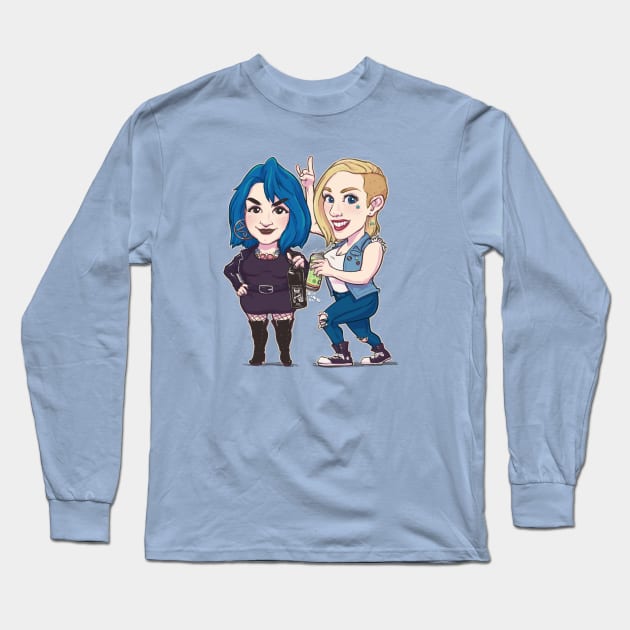 Cartoon Babes by Chris Fillhart Long Sleeve T-Shirt by Rock Candy